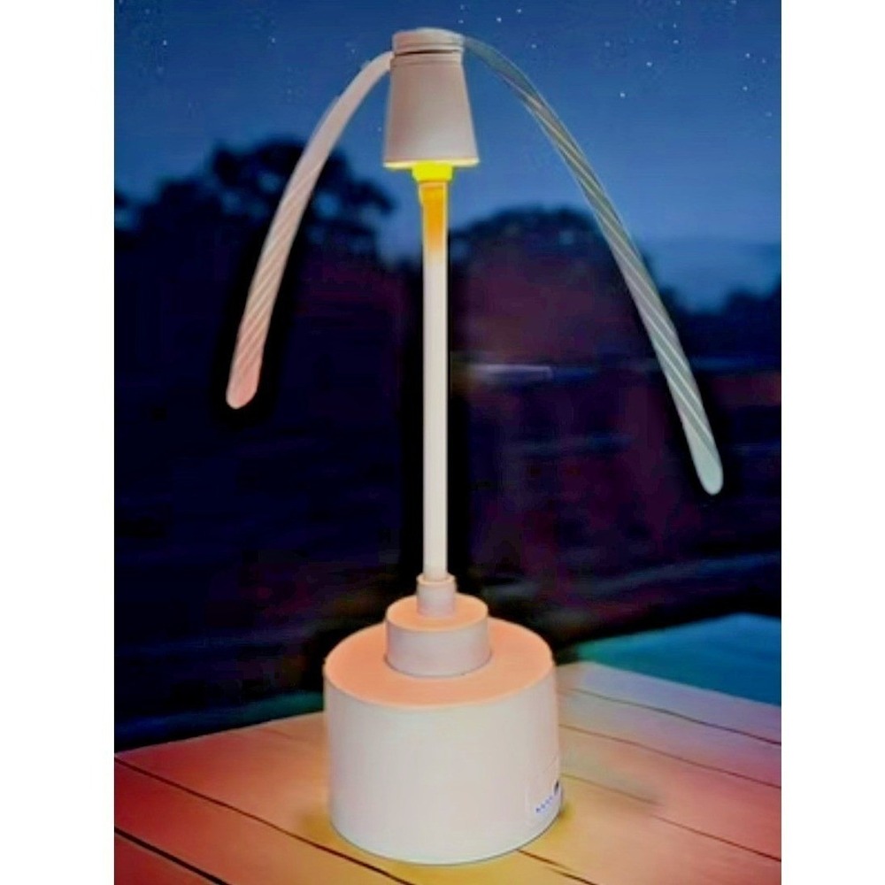 2 pack Rechargeable Tech2 Fly Repellent Fan, With Lamp & USB-C Charging Port NEW